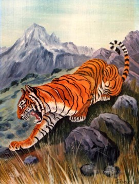 tigre 17 Peinture décoratif